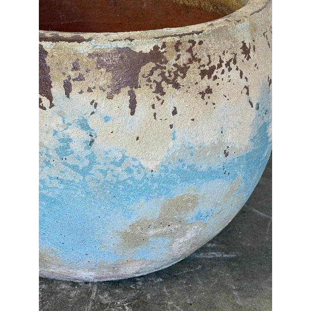 Pair of Monumental Low Bowl Terra Cotta Planters For Sale - Image 9 of 12