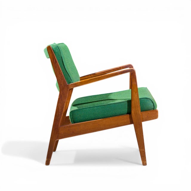 Brown Jens Risom Mid Century Lounge Chair For Sale - Image 8 of 9