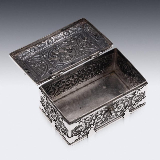 Silver Antique Indian Madras Silver Casket, 1890 For Sale - Image 8 of 18