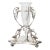 Victorian Stag's Head Silverplate & Glass Vase For Sale