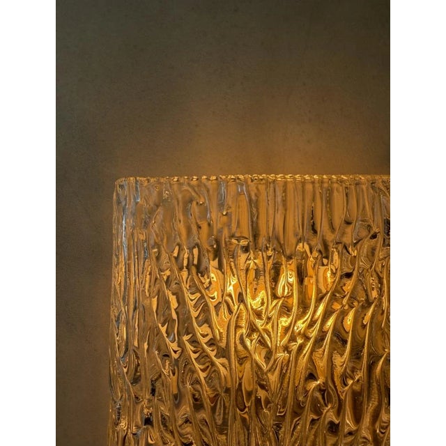 Wall Lamp in Textured Glass from Kalmar Franken, 1960s For Sale - Image 4 of 13