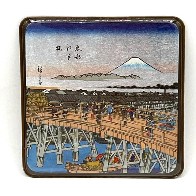 Gray Japanese Ukiyoe Woodblock Print Collectable Coasters For Sale - Image 8 of 12