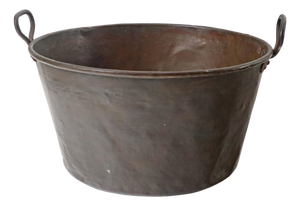 Large Antique Brass Copper Pot, England, 19th Century
