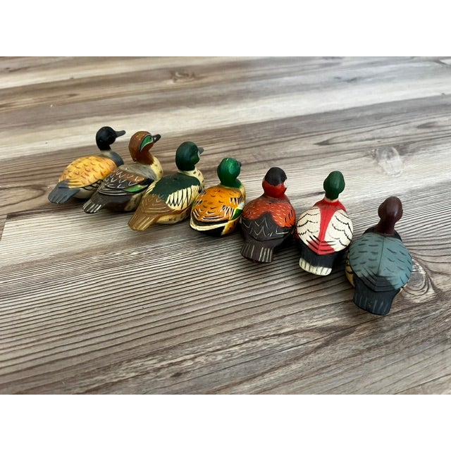 Mid 20th Century Set of 7, Vintage Mini Duck Decoy Pencil Sharpeners For Sale - Image 5 of 11