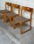 Set of 3 Vintage Danish Modern Dining Chairs in Beech With Textured Upholstery For Sale - Image 4 of 10