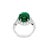 3.59 Carat Trapiche Emerald Diamond Platinum Ring Size 6,25 For Sale - Image 4 of 5