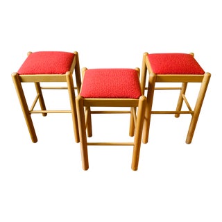 Modernist Lowenstein Counter Bar Stools, 1990s- Set of 3 For Sale