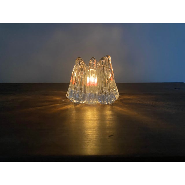 1970s Vintage Volcano Crystal Glass Votive Candleholder by Rune Strand for Nybro, Sweden, 1970s For Sale - Image 5 of 12