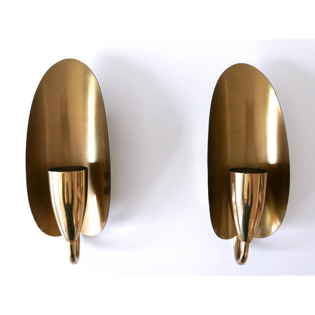 Mid-Century Modern Brass Sconces, Germany, 1950s, Set of 2 For Sale - Image 16 of 18