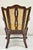 Brown Antique Victorian Walnut and Cane Carved Lounge Arm Chair W/ Queen Anne Legs For Sale - Image 8 of 10