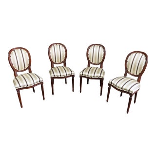 Century Louis XVI Style Cherry Dining Chairs - Set of 4 For Sale