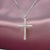 Metal Natural Diamond Cross Pendant 17" Chain 14k White Gold 0.41 TCW Certified For Sale - Image 7 of 11