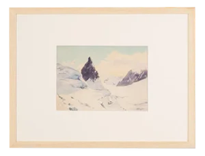 Walter Ziegler, Gebirge, Gouache on Thick Paper