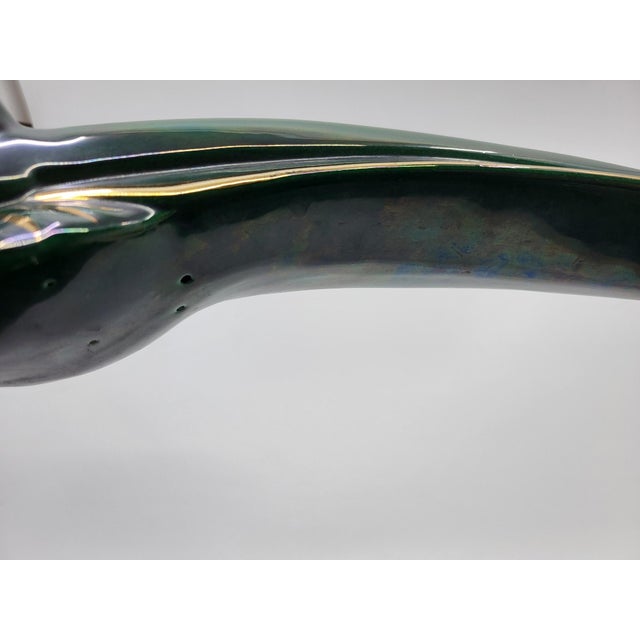 Lemanceau Charles, Sculpture Royal Pheasant by Charles Lemanceau for the Saint Clément Factory (C. 1930), 1920s, Ceramic & Enamel & Gold Leaf For Sale - Image 13 of 18