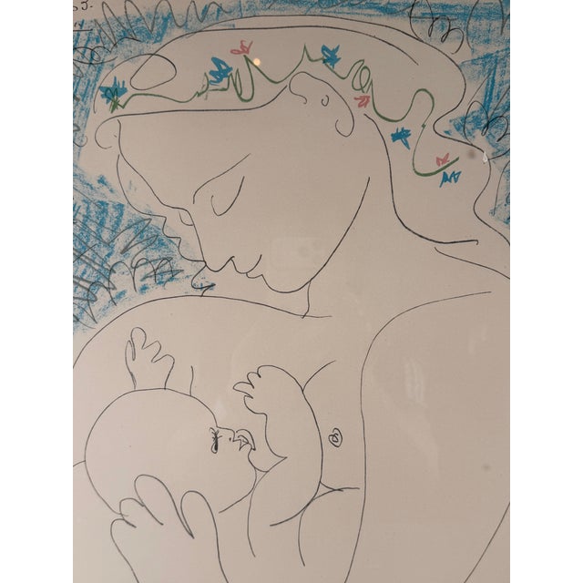 Pablo Picasso Pablo Picasso Attributed — Maternité (Mother and Child), Dated 1963 For Sale - Image 4 of 5