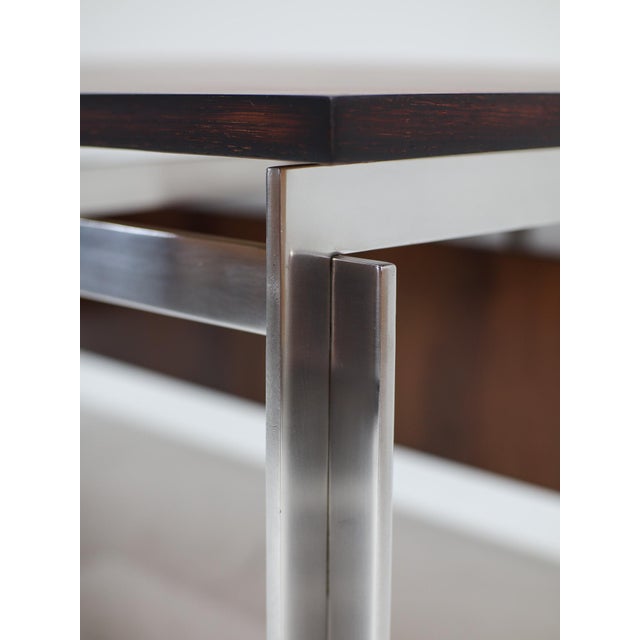 Executive Desk in Kingwood and Steel by Poul Kjaerholm, Denmark, 1950s For Sale - Image 12 of 18