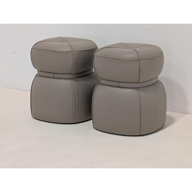 Lepli Ottomans from Poltrona Frau, Set of 2 For Sale - Image 5 of 13