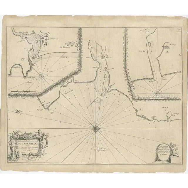Antique map titled 'To the Honble the Magistrates of the Citty of Aberdeene'. Sea chart of Tay Estuary depictinging...
