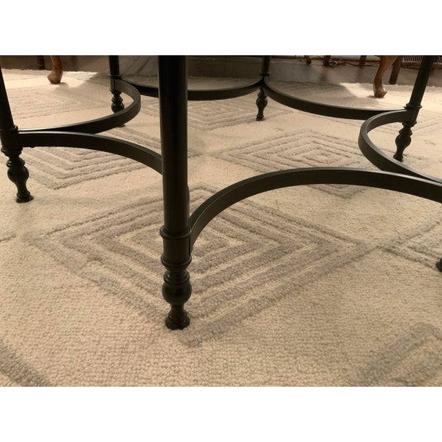 1970s Black & Glass Hexagon Coffee Table For Sale - Image 10 of 12