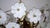 Gilded Metal and Glass Flower 4-Light Chandelier, 1990s For Sale - Image 6 of 12