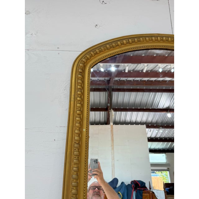 19th Century Large French Louis Phillipe Carved and Giltwood Mirror For Sale - Image 9 of 12