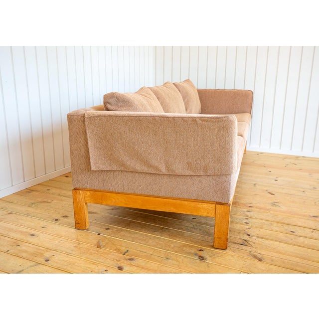 Mid-Century Modernist Sofa and Armchair in Blonde Maple and Upholstery attributed to Terence Conran, 1970s, Set of 2 For Sale - Image 12 of 18