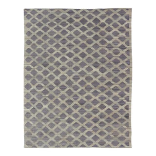 Modern Kilim Rug by Keivan Woven Arts, Hand-Woven Wool 8'9 X 11'7 For Sale