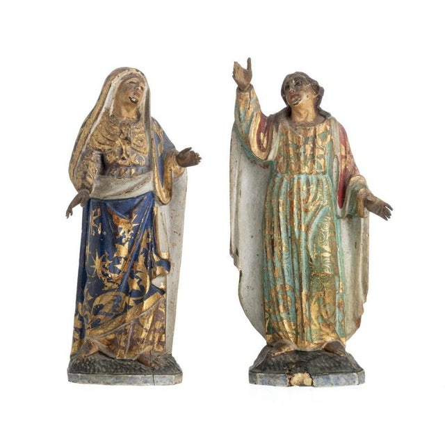 Sacred Art Images of Calvary, 1800s, Set of 2 For Sale - Image 6 of 6