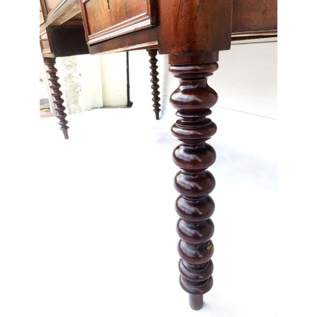 Brown Antique Victorian Secretary with Top Section, 19th Century, Set of 2 For Sale - Image 8 of 18