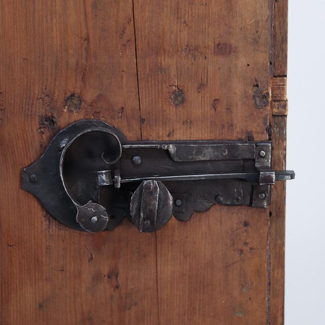 Primitive Farmhouse 18th Century Painted Folk Art Bridal Cabinet For Sale - Image 13 of 18