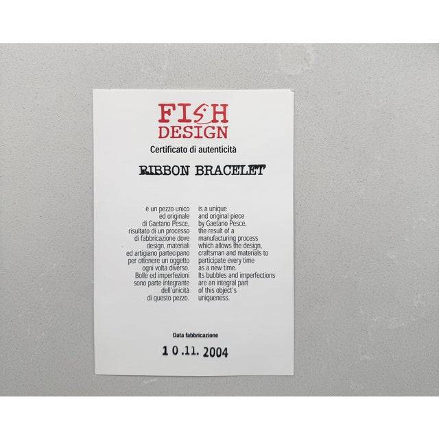 Ribbon Series Bracelet by Gaetano Pesce for Fish Design, 2004 For Sale - Image 10 of 11