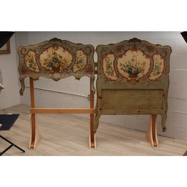 Antique Venetian Hand Painted King Size Headboard 19thC For Sale In New York - Image 6 of 6