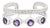 Dainty Amethyst & Zircon Open Cuff Ring in 925 Silver, Size 7.5 For Sale