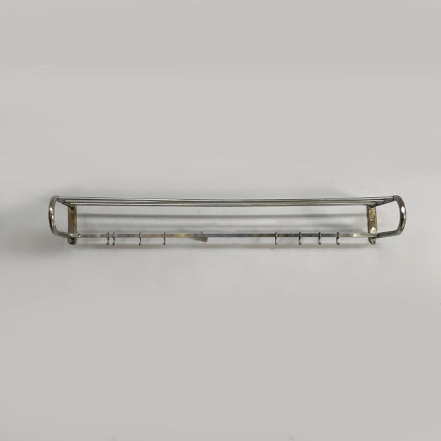 Italian Art Deco Metal Coat Hanger with Hat Rack, 1940s For Sale - Image 3 of 17