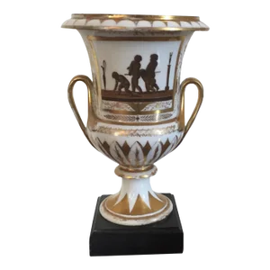 1800s English Georgian Coalport Porcelain Urn Vase