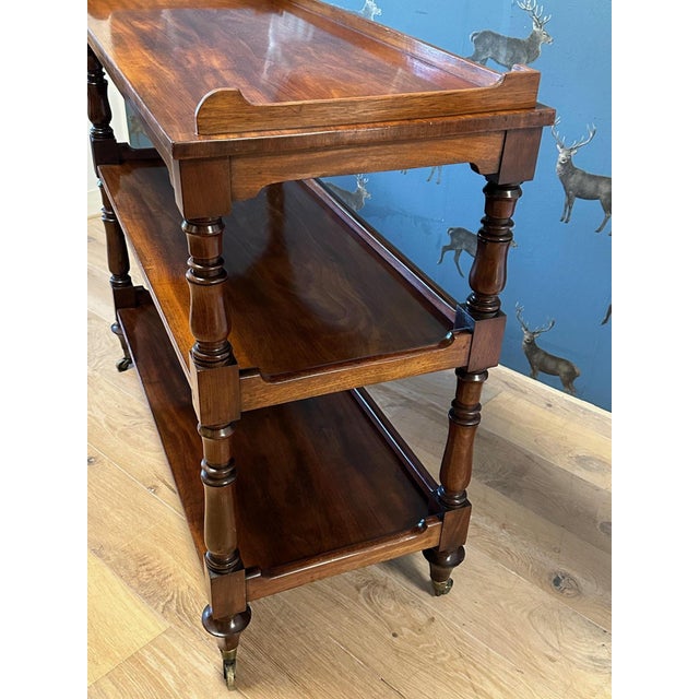 Three-Tiered Shelf in Mahogany For Sale - Image 5 of 11