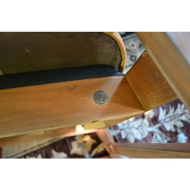 Jens Risom Style Walnut Arm Chairs - Set 4 For Sale - Image 13 of 15