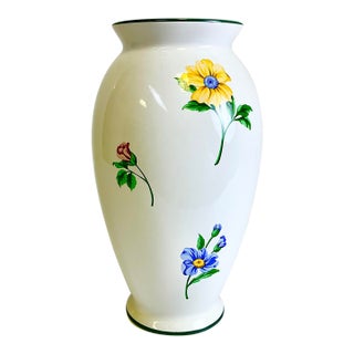1996 Vintage Portuguese Hollywood Regency Tiffany & Co Porcelain Vase For Sale