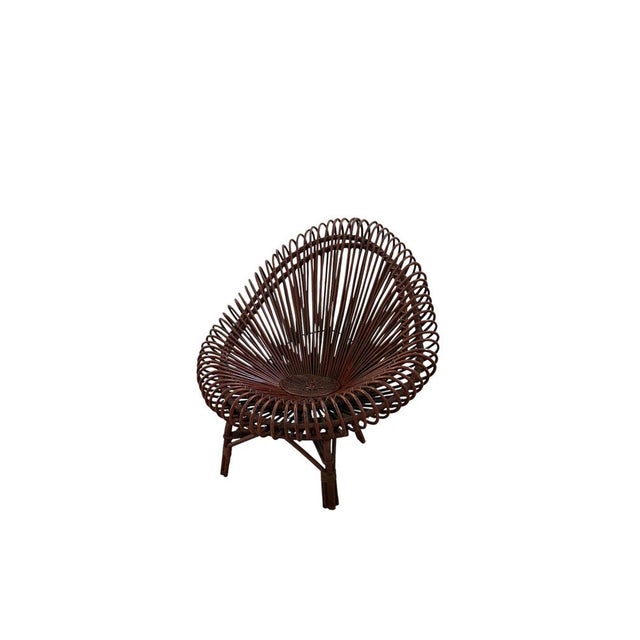 Brown Wicker Chair by Janine Abraham & Dirk Jan Rol for Dal Vera, 1960s For Sale - Image 8 of 8