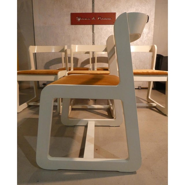 Velvet and Wood Chairs by Mario Sabot, Italy, 1970s, Set of 6 For Sale - Image 9 of 18