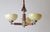 Art Deco 3-Arm Chandelier in Glass, Wood and Chrome, Germany, 1930s For Sale - Image 9 of 18