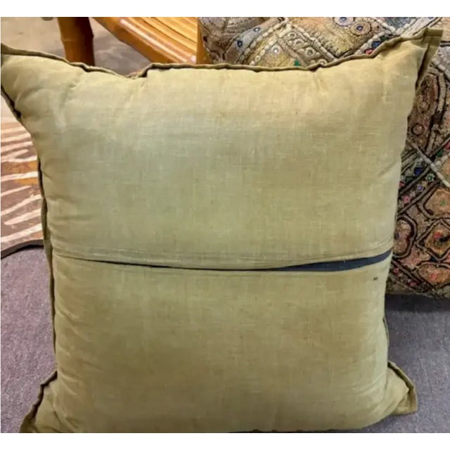 Indian Rajhistani Mirror Embroidered Pillows For Sale - Image 4 of 4