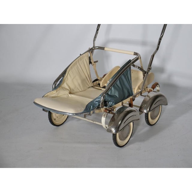 Mid-Century Modern Vintage Stroller, Bavaria, Germany, 1960s For Sale - Image 3 of 15