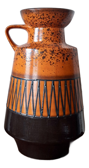 Large Vintage Brutalist Ceramic Floor Vase, 1970s