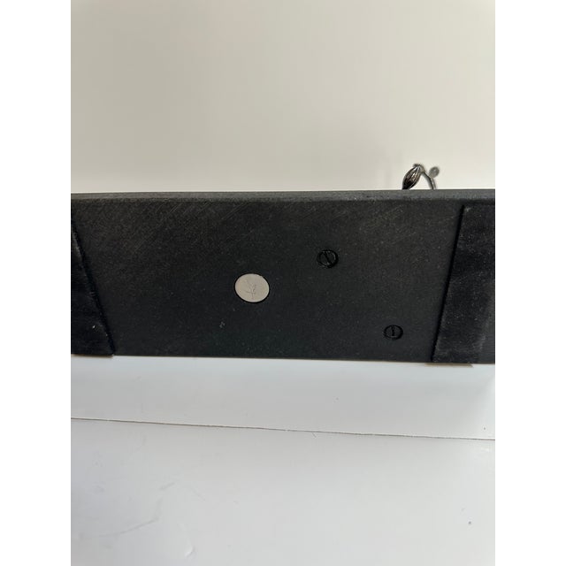 1990s Michael Aram Black Granite Orchid Branch Wine Bottle Caddy Rest For Sale - Image 10 of 17