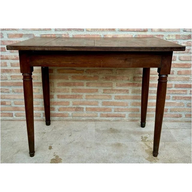 19th Century French Oak Worktable, 1890s For Sale - Image 3 of 10