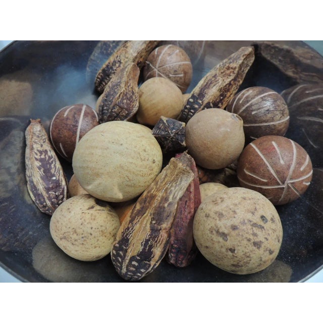 Vintage Persian Brass and Enamel Footed Center Piece For Sale In Tampa - Image 6 of 7