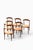 This very rare set of six “cowhorn” dining chairs, model 215, was designed by knud færch and produced by slagelse...