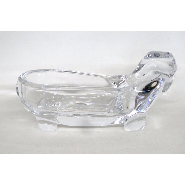 Crystal Art Glass Hippopotamus Candy Dish Nut Bowl Ashtray Hippo Catchall 5201b For Sale - Image 9 of 13
