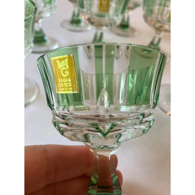 New Kagami Crystal “Bamboo” Liqueur/Sake Glasses – Set of 8 For Sale In Washington DC - Image 6 of 10